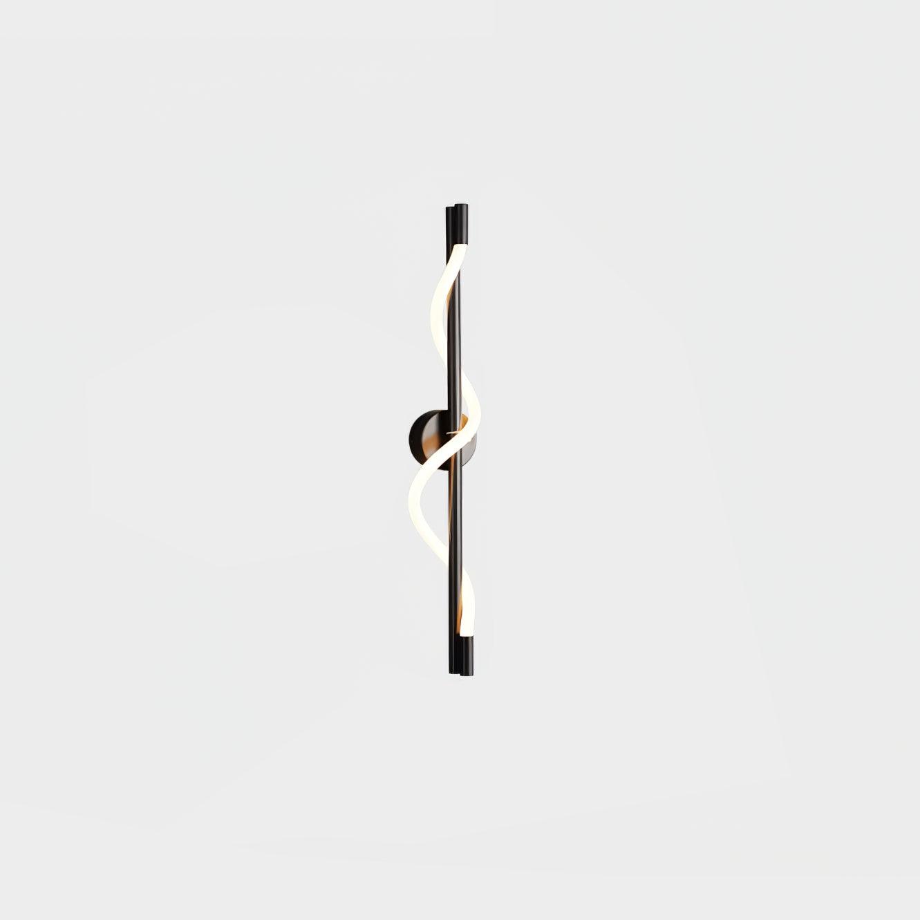 Flexible Linear Curve Wall Lamp — Helical Shape, Warm Diffused Light