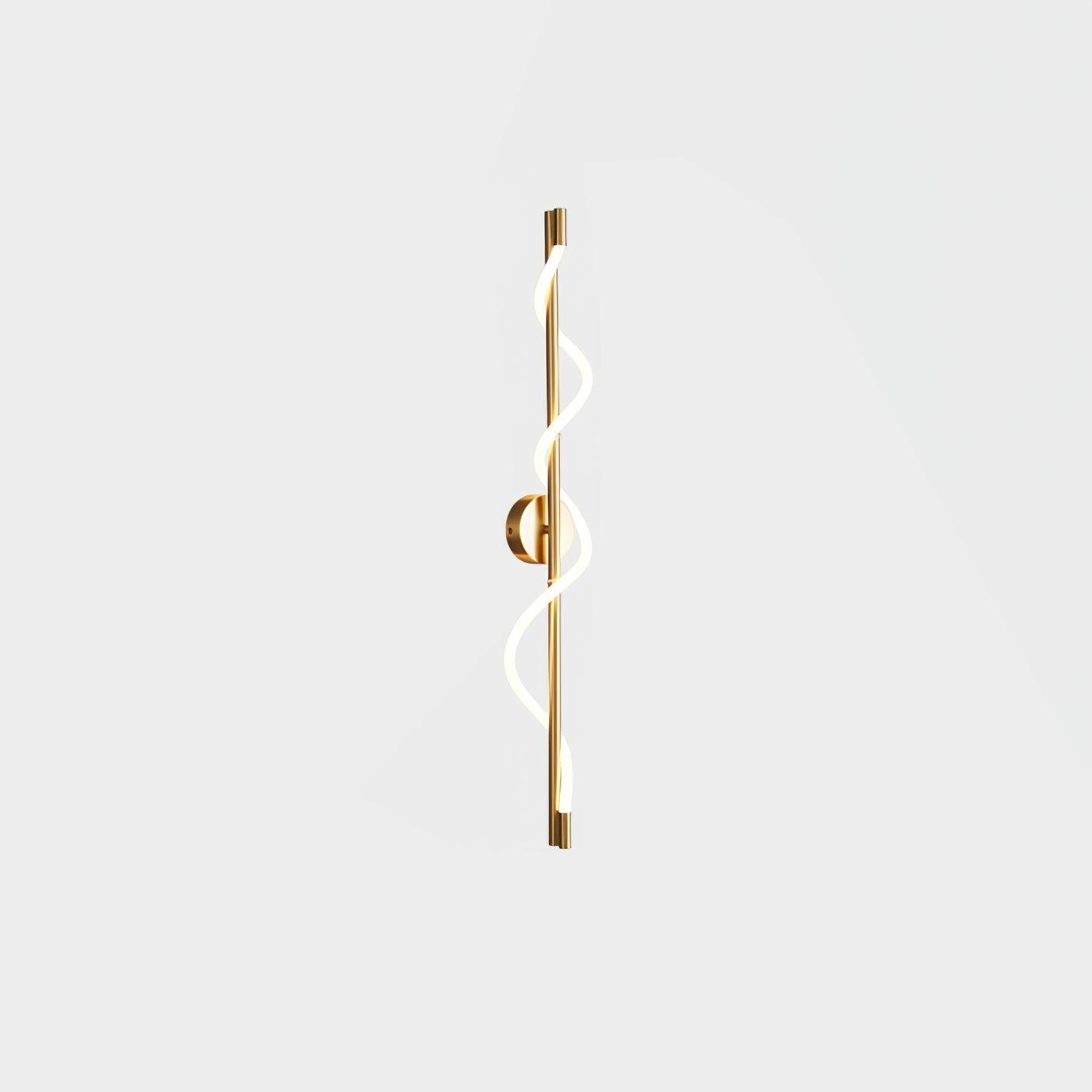 Flexible Linear Curve Wall Lamp — Helical Shape, Warm Diffused Light