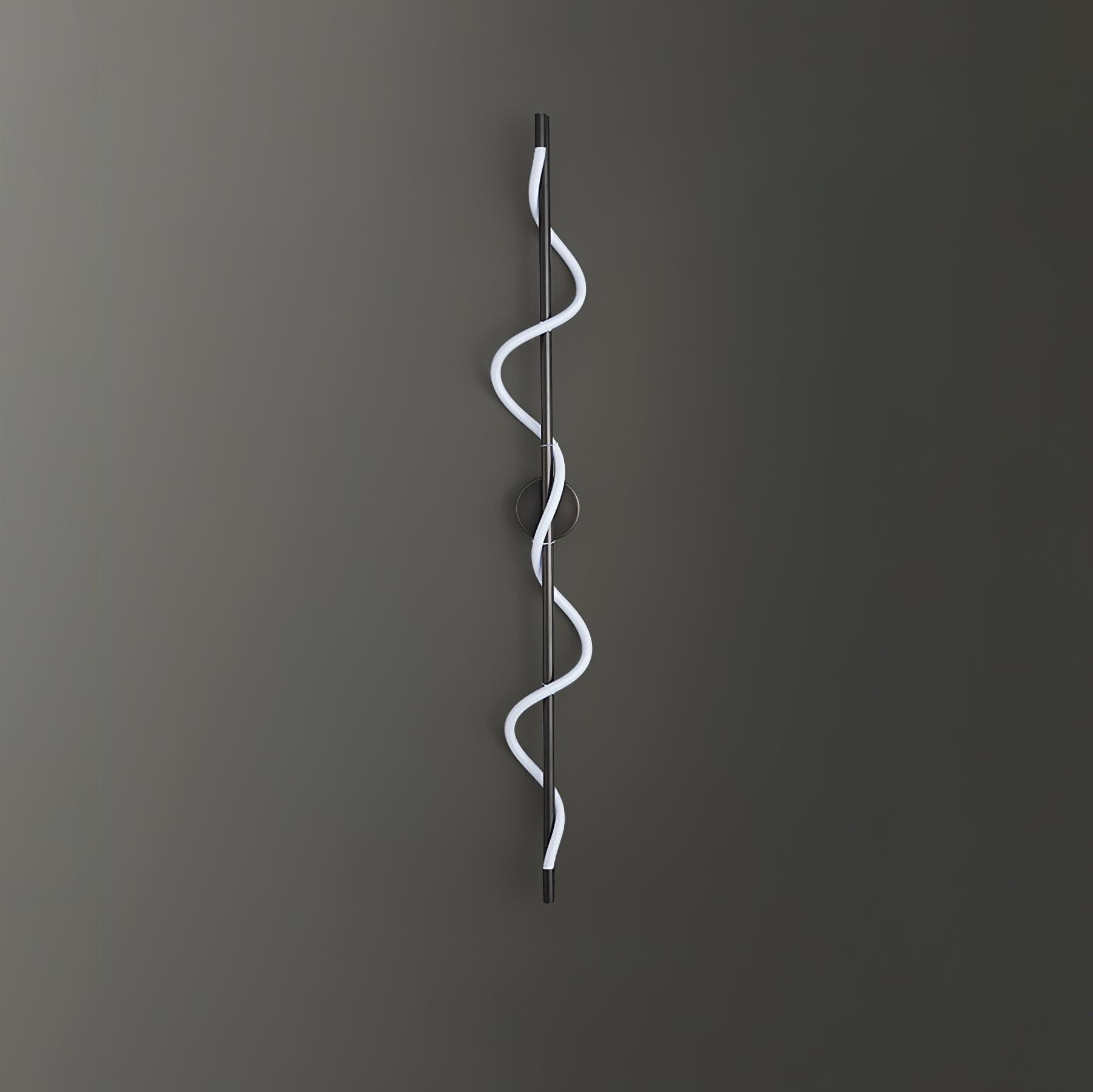 Flexible Linear Curve Wall Lamp — Helical Shape, Warm Diffused Light