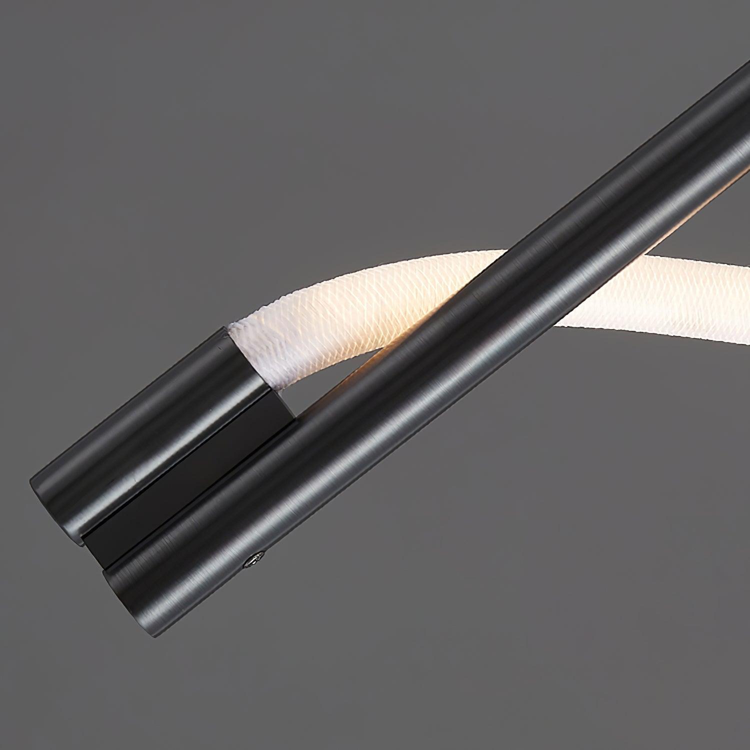 Flexible Linear Curve Wall Lamp — Helical Shape, Warm Diffused Light