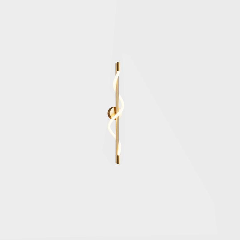 Flexible Linear Curve Wall Lamp — Helical Shape, Warm Diffused Light