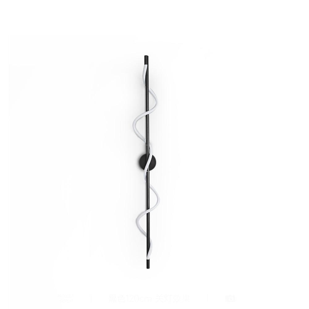 Flexible Linear Curve Wall Lamp — Helical Shape, Warm Diffused Light
