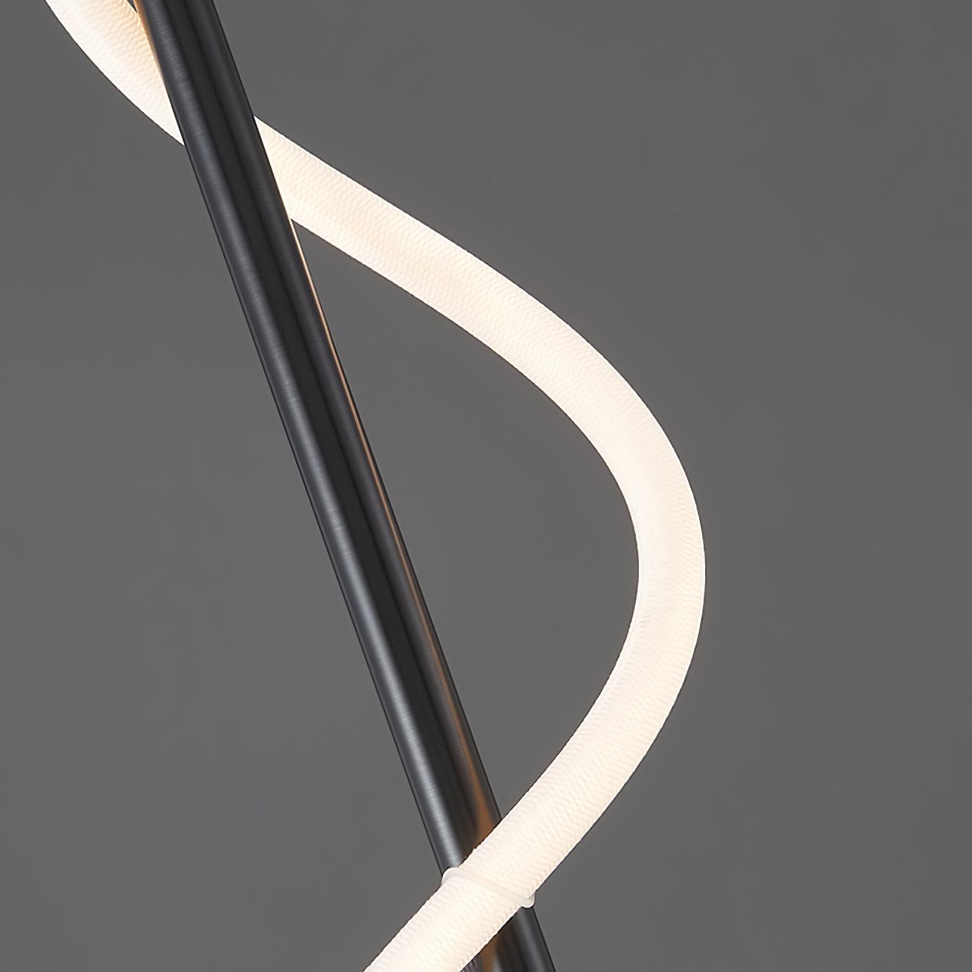 Flexible Linear Curve Wall Lamp — Helical Shape, Warm Diffused Light