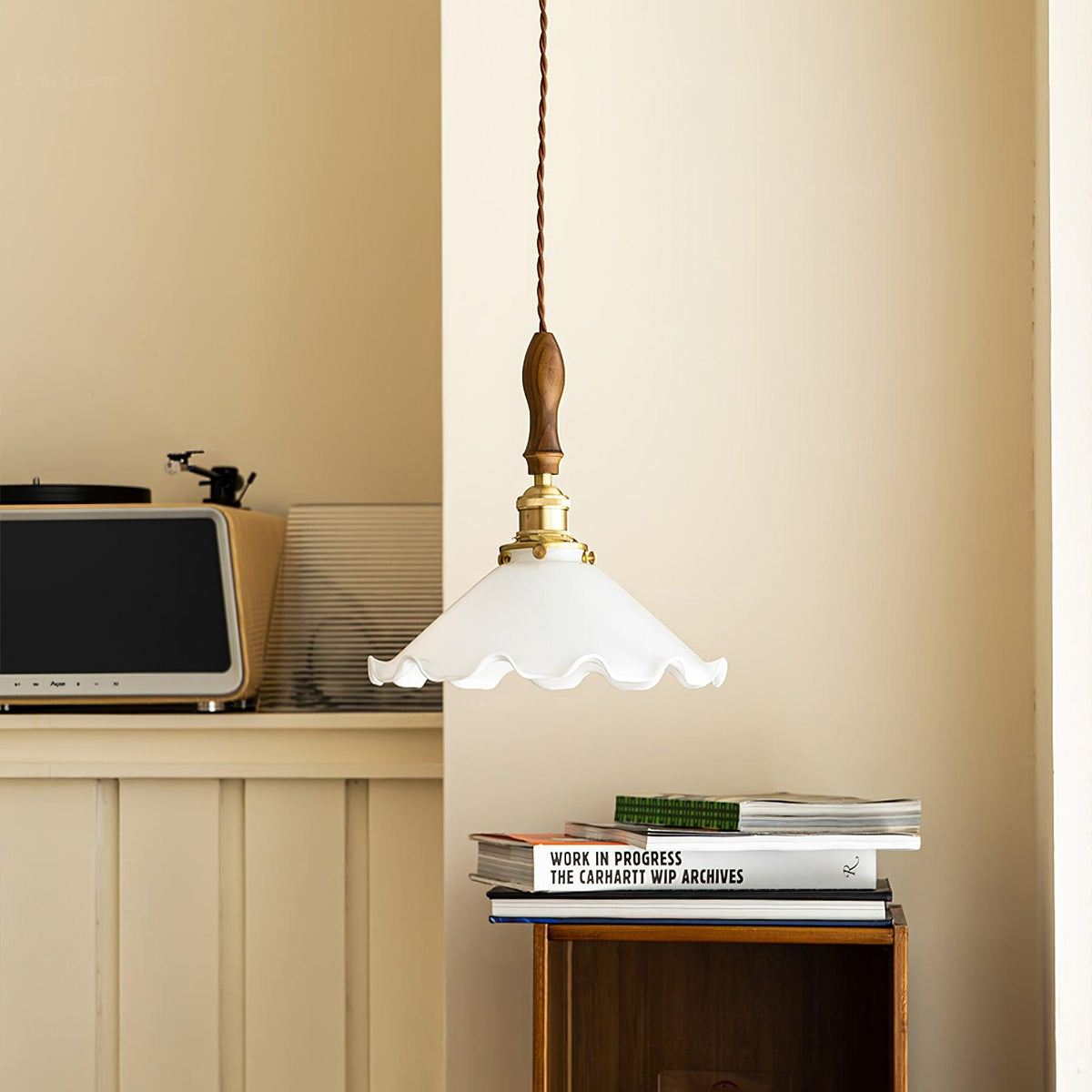 Solara hanglamp - vintage golvende glazen kap
