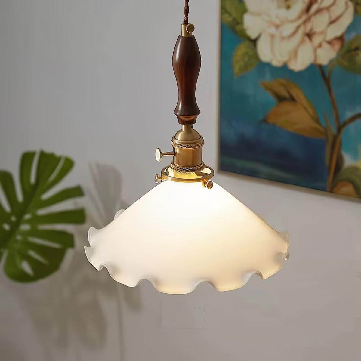 Solara hanglamp - vintage golvende glazen kap