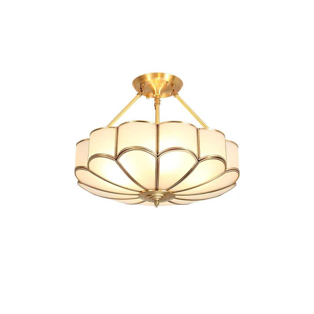 Blumenmuster-Glas-Pendelleuchte