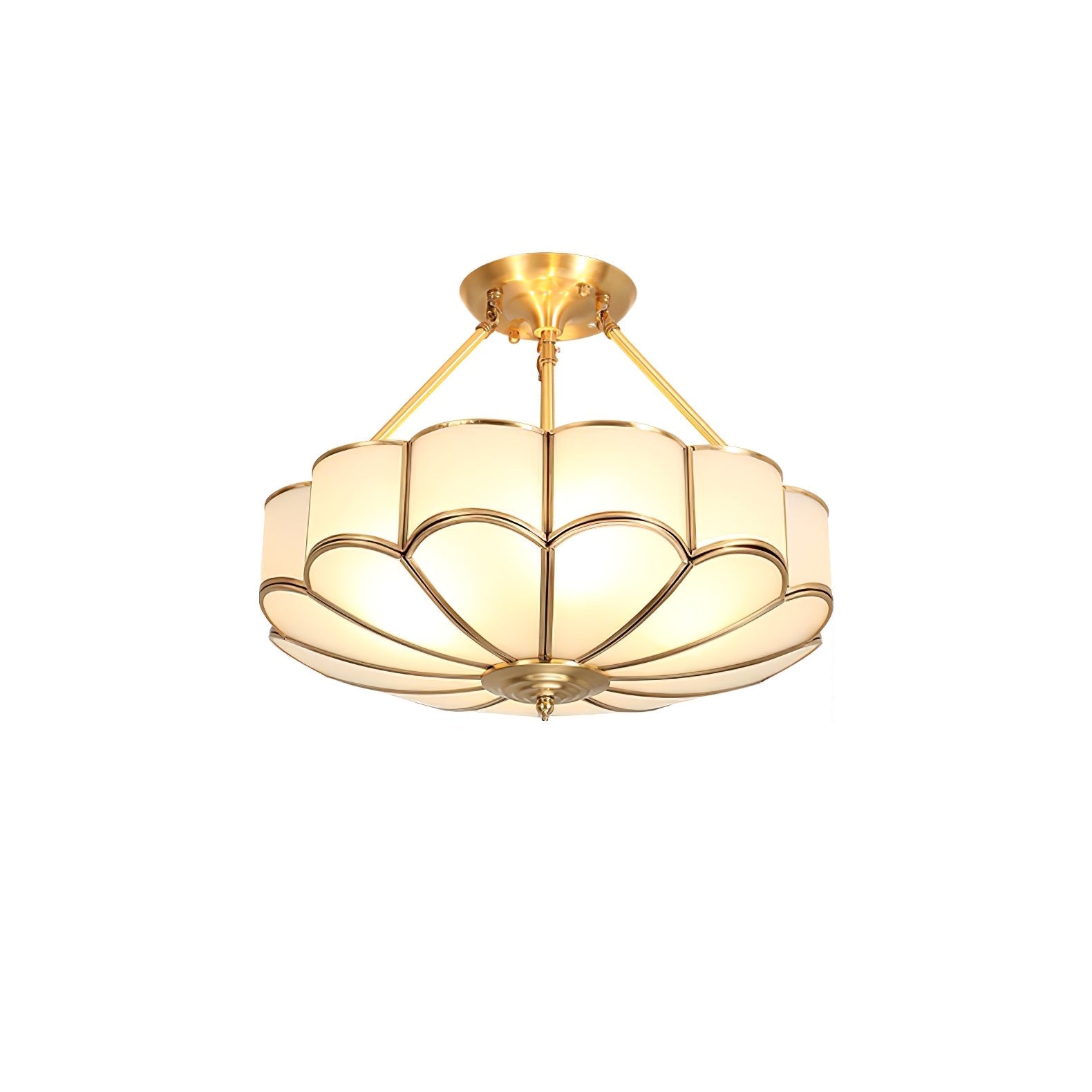 Blumenmuster-Glas-Pendelleuchte