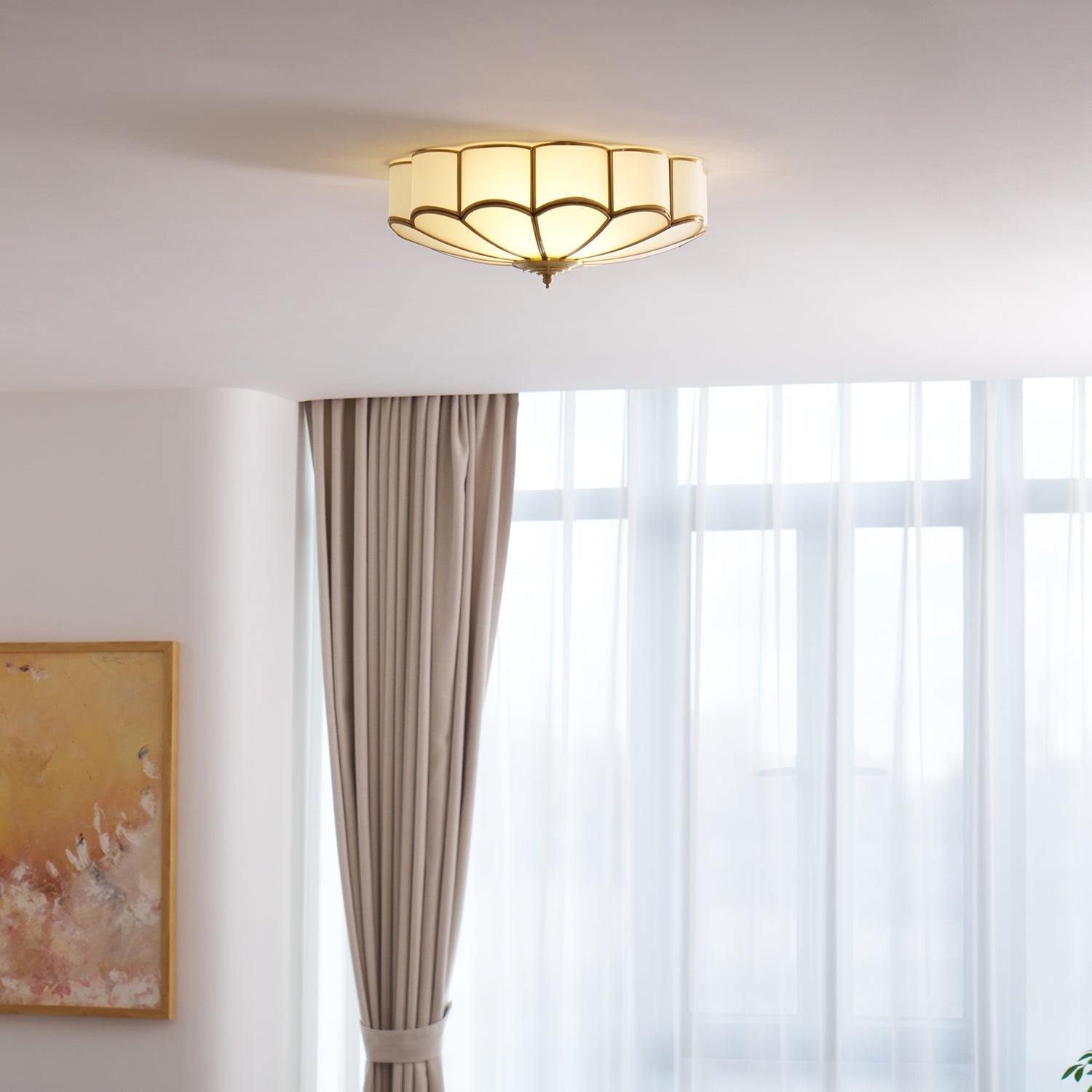 VKL-1005 Vestavné stropní svítidlo — skleněný lem ve tvaru květu