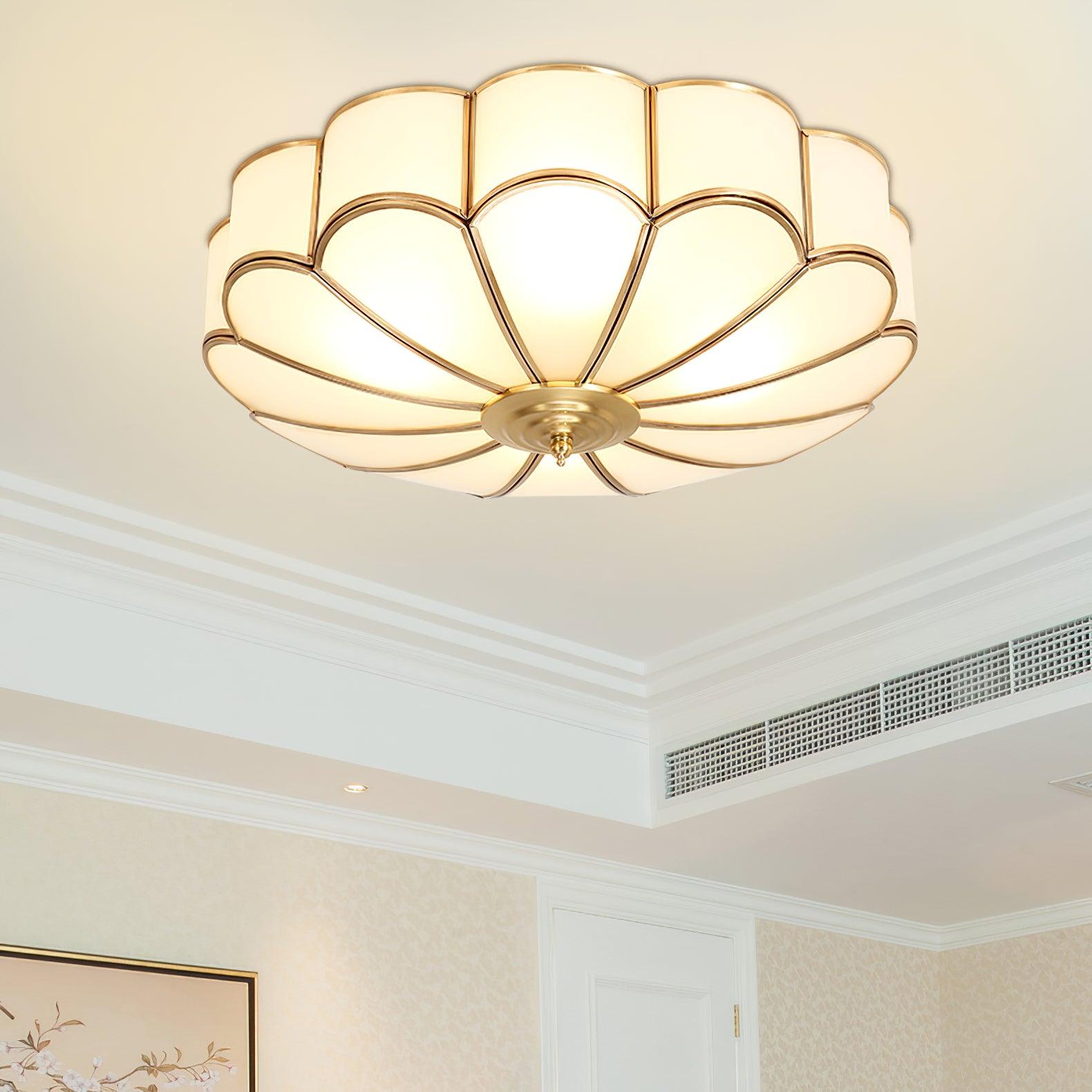 VKL-1005 Vestavné stropní svítidlo — skleněný lem ve tvaru květu