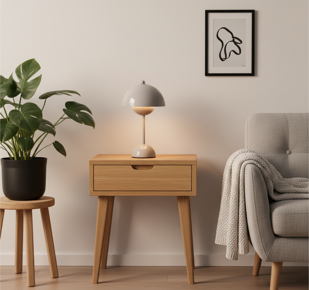 Lampă de masă cu LED Flowerbud cu lumină ambientală pentru spații de locuit liniștite