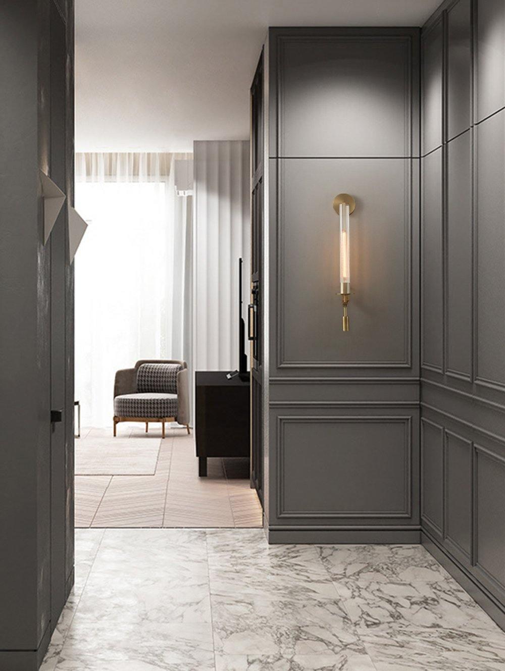 Wandleuchte im französischen Klassizismus – architektonisches Zylinderdesign