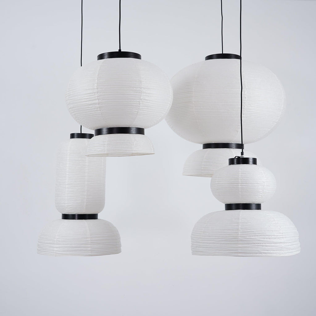 蚕茧纸吊灯——横向纹理，四种尺寸