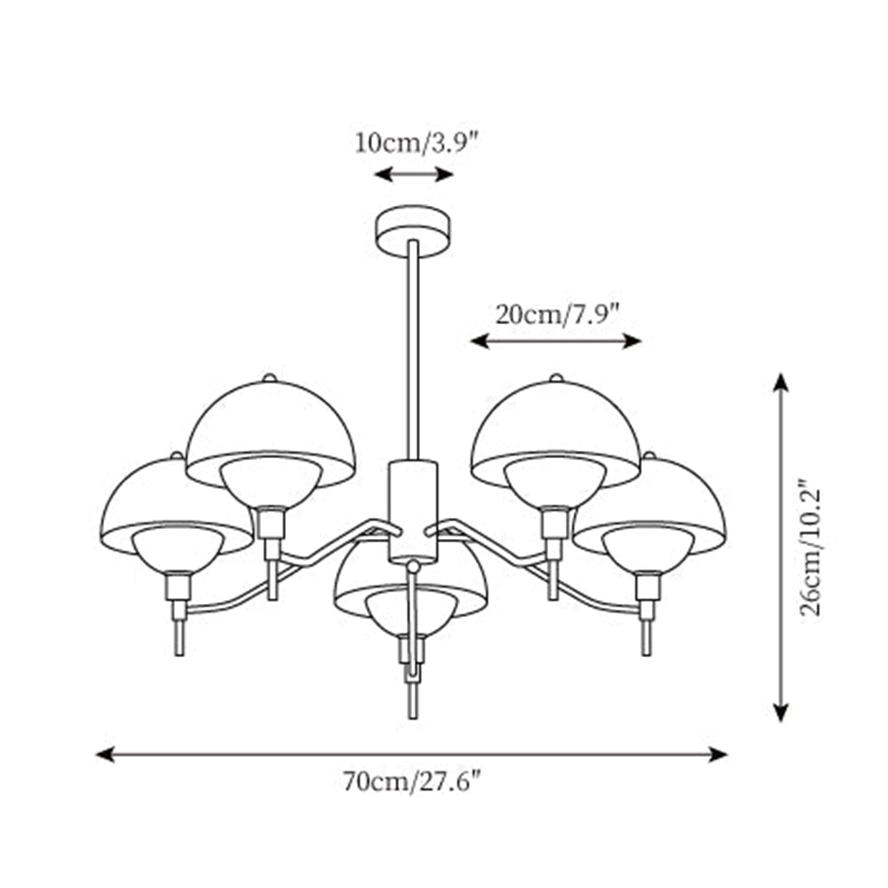 Belrose krém buborék csillár kristállyal és üveggel