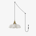 Fransk blomstertaklampa – radiell kronbladsformad kupol, Ø 25 cm