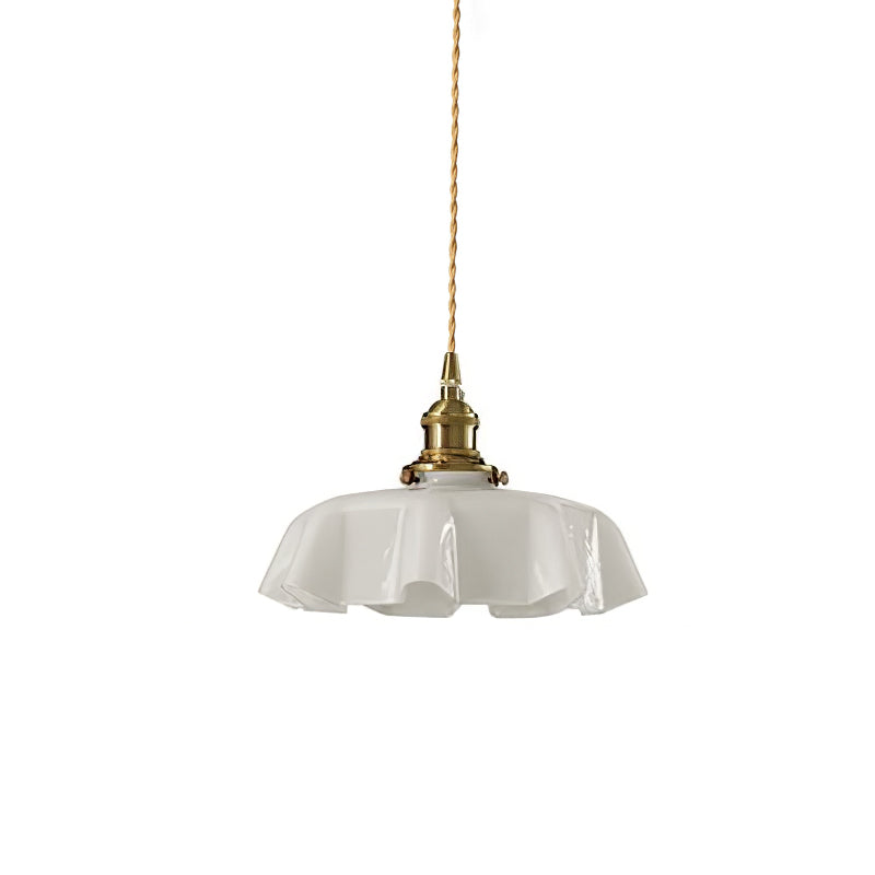 Fransk blomstertaklampa – radiell kronbladsformad kupol, Ø 25 cm