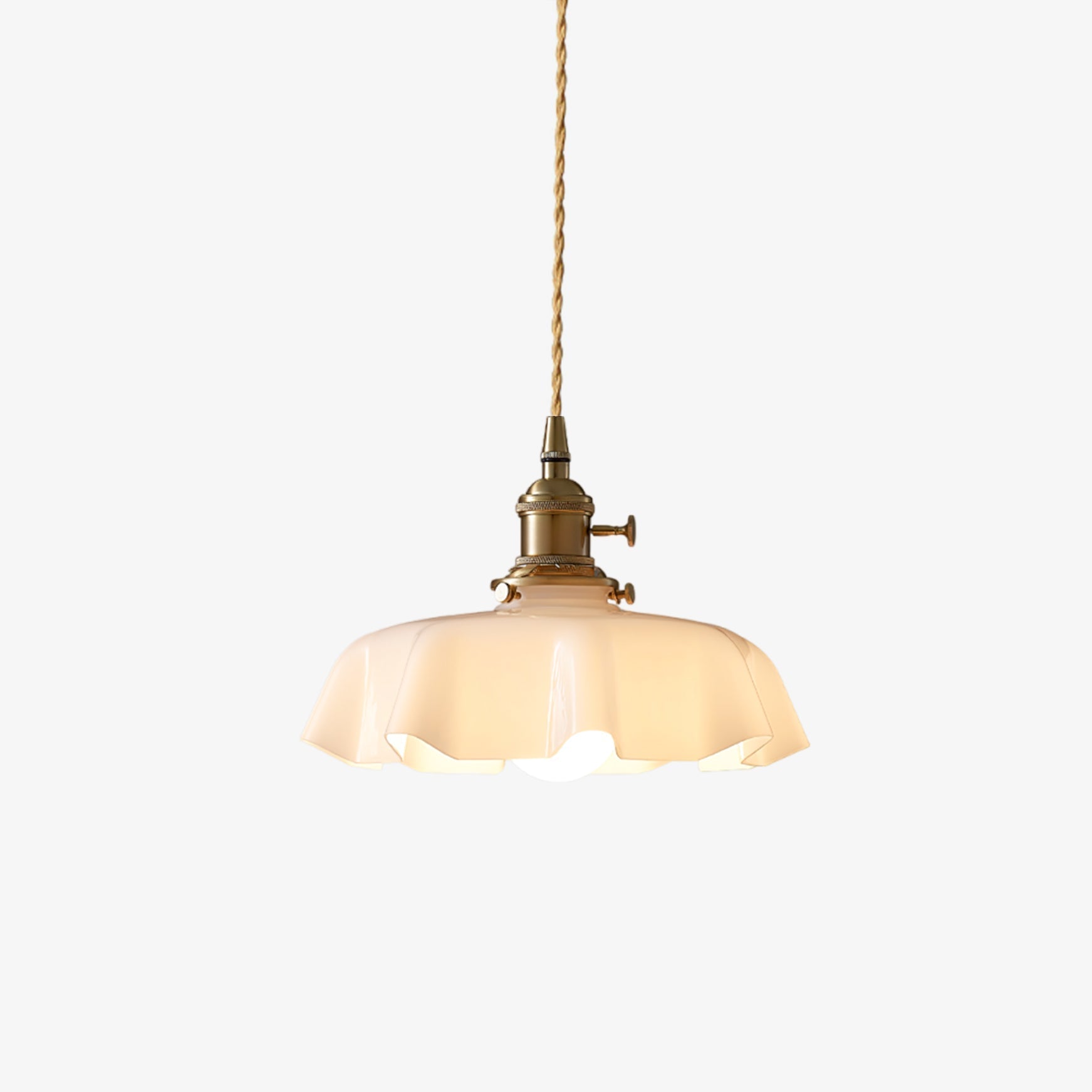 Fransk blomstertaklampa – radiell kronbladsformad kupol, Ø 25 cm