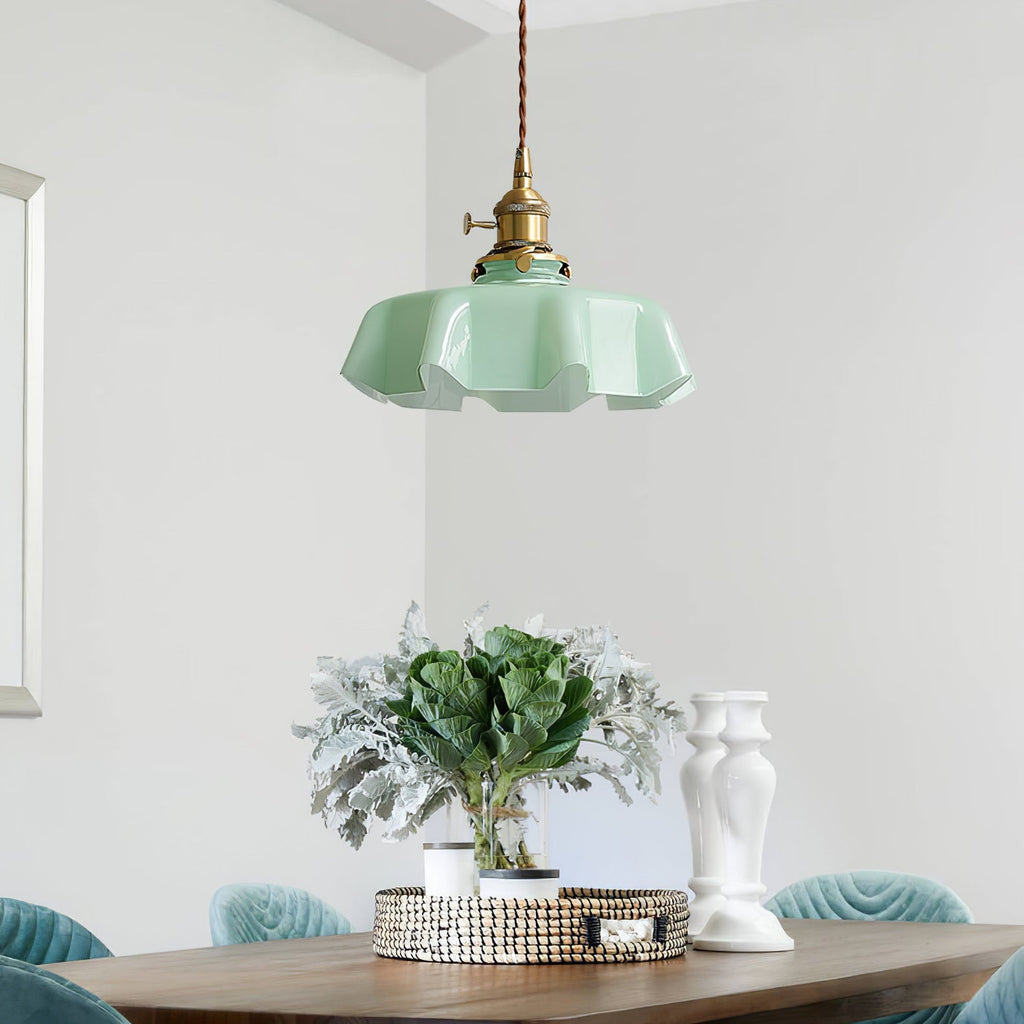 Fransk blomstertaklampa – radiell kronbladsformad kupol, Ø 25 cm