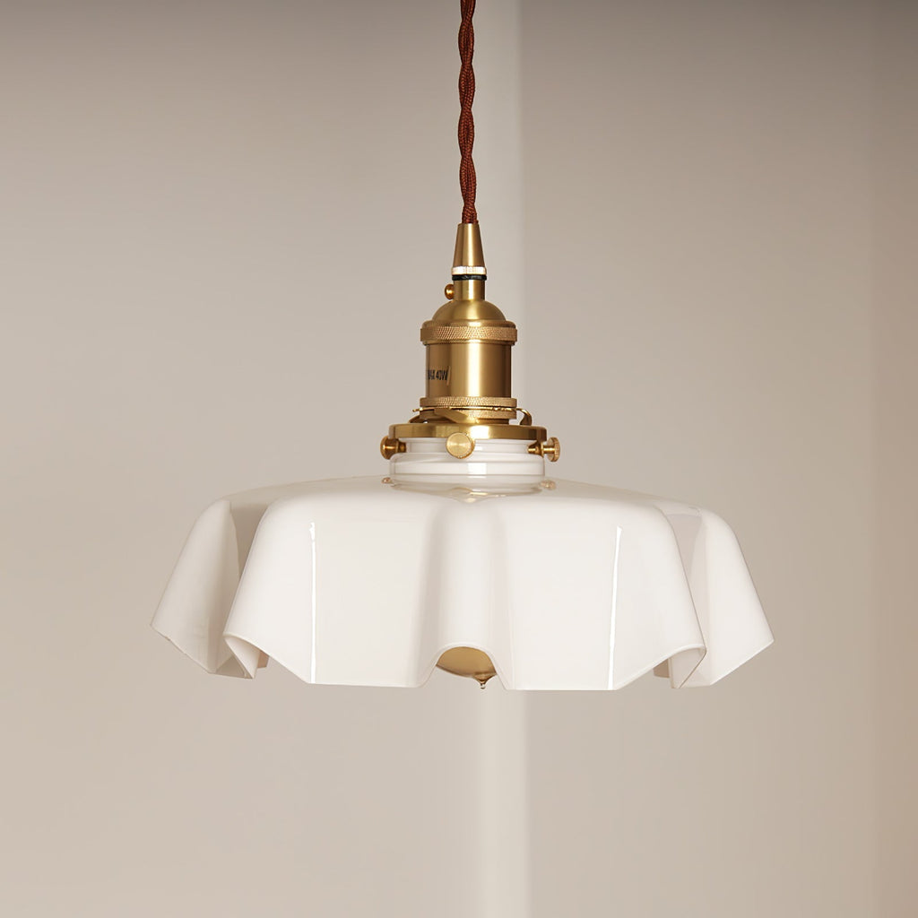 Fransk blomstertaklampa – radiell kronbladsformad kupol, Ø 25 cm