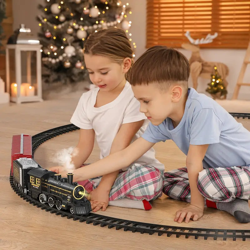 RailNova TrackMaster Pro Zestaw Elektrycznego Pociągu na Baterie z Realistycznymi Dźwiękami