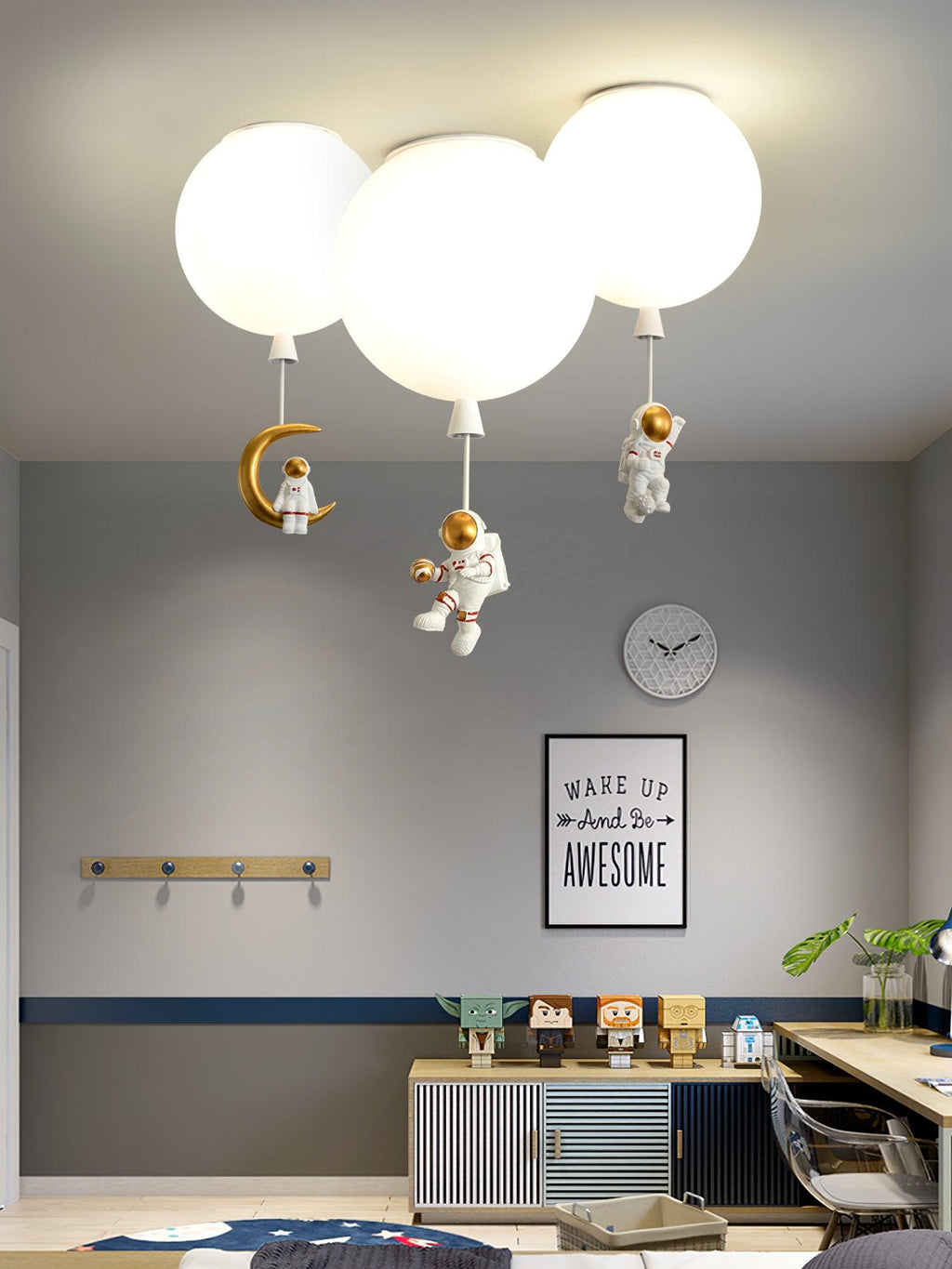 Frosted Balloon Style Ceiling Pendant Light