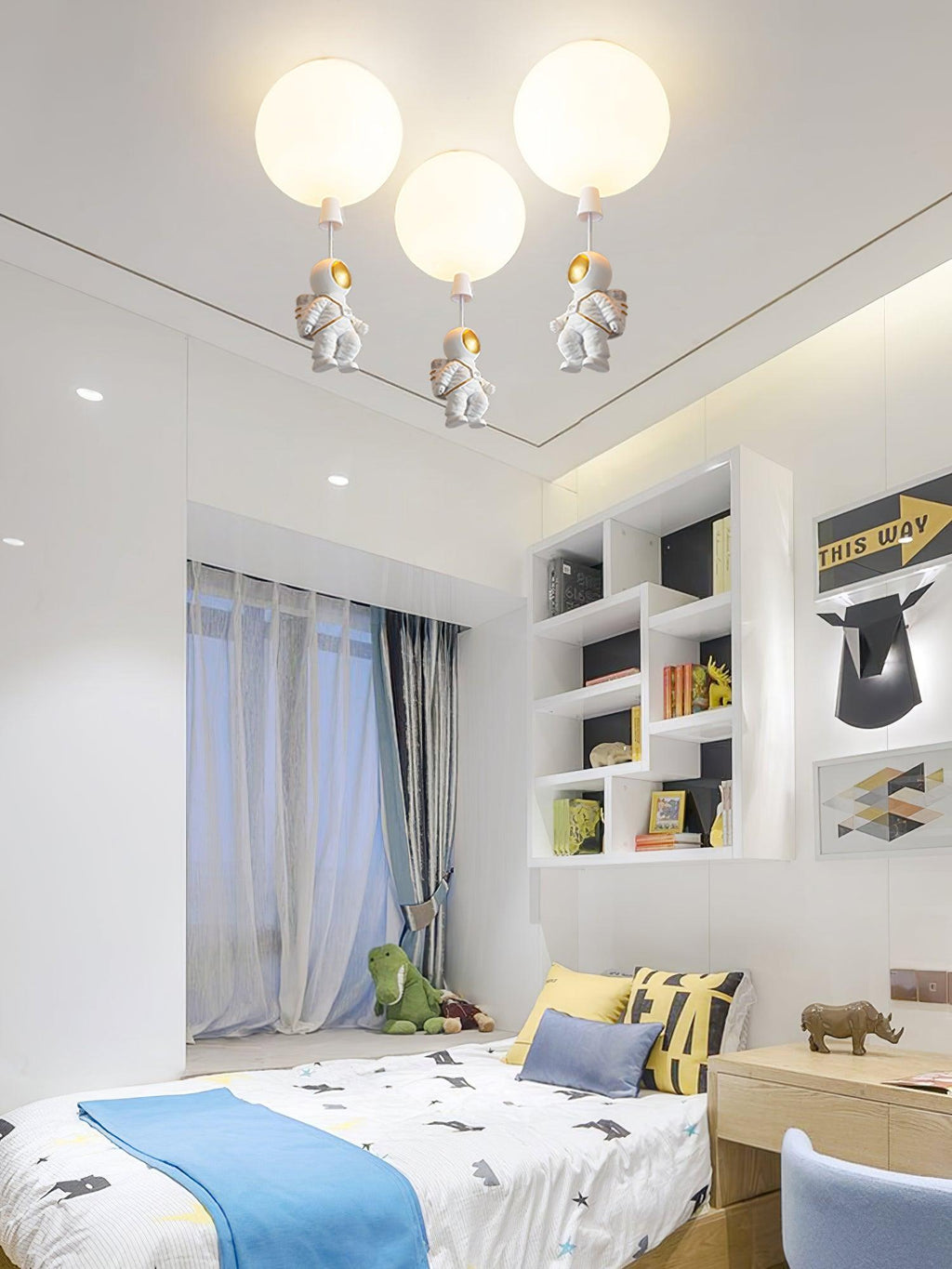 Frosted Balloon Style Ceiling Pendant Light