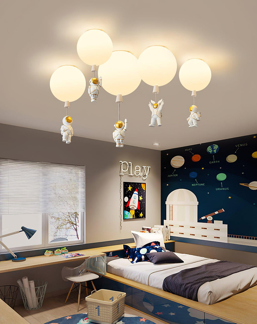 Frosted Balloon Style Ceiling Pendant Light