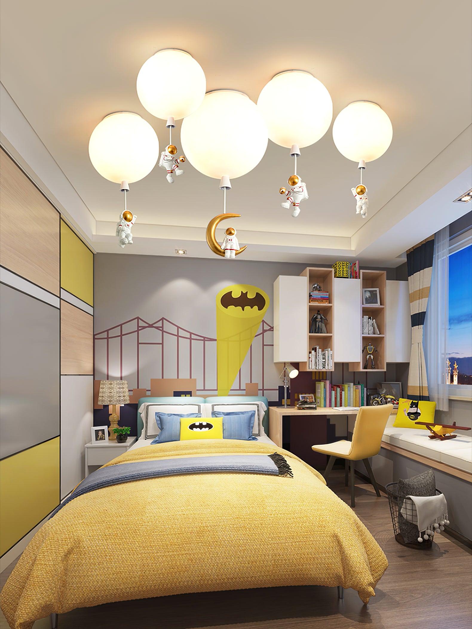Frosted Balloon Style Ceiling Pendant Light