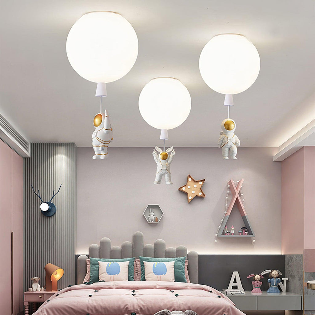 Frosted Balloon Style Ceiling Pendant Light