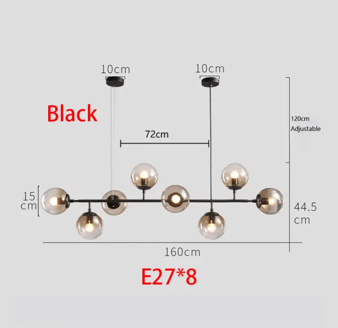 Luster Amanda od stakla