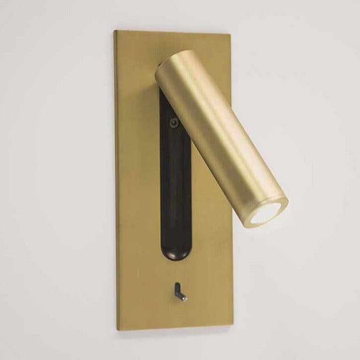 Fällbar vägglampa för sängbord — vridbar arm på 330°, vippströmbrytare, 18,3 cm hög