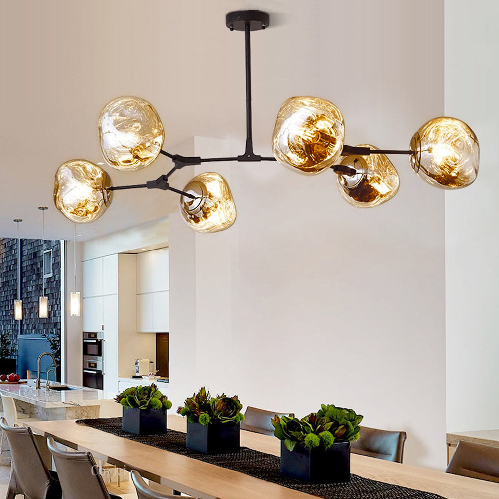 Arisha Modern Globe Lava 3 Pendant Light Fixture - Neutralighting