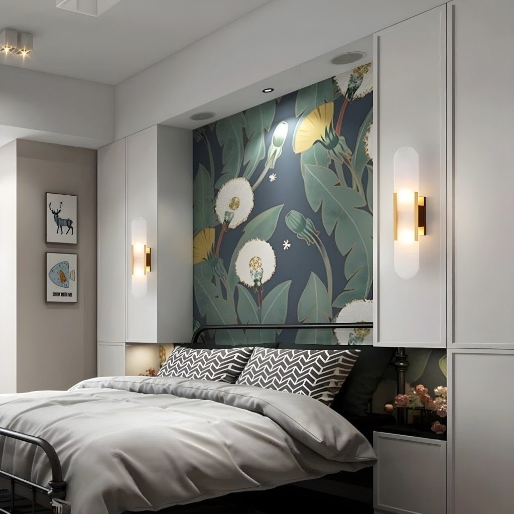 LumaNova elegant sort- og gylden LED-væglampe-sconce