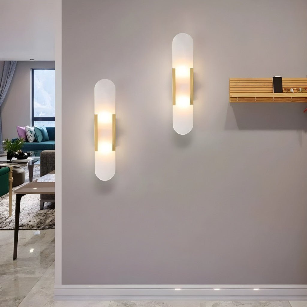 LumaNova elegant sort- og gylden LED-væglampe-sconce