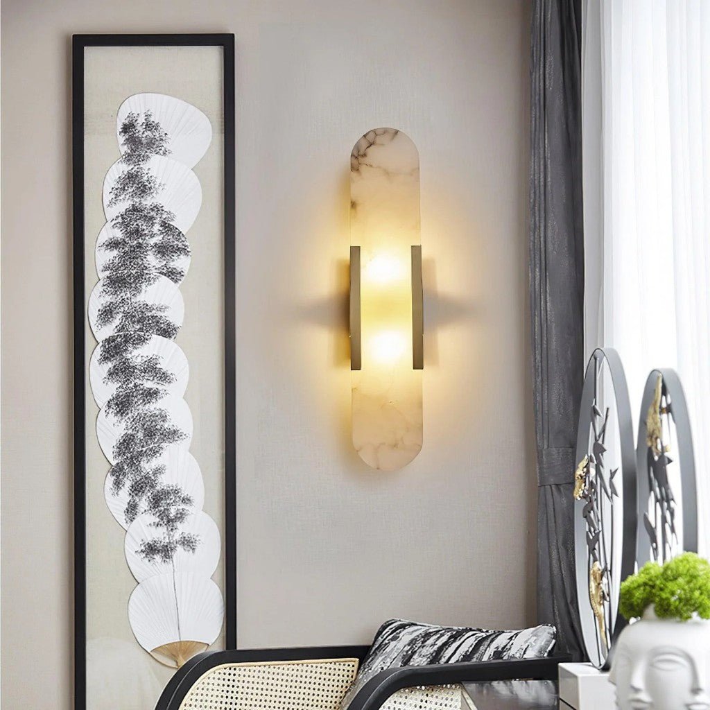 LumaNova elegant sort- og gylden LED-væglampe-sconce