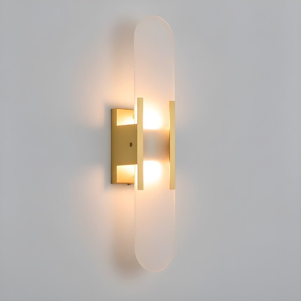 LumaNova elegant sort- og gylden LED-væglampe-sconce