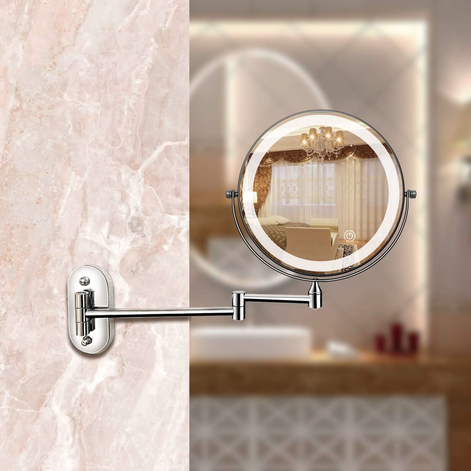 مصباح مرآة LED من نوفا غلو بتكبير 5× لمحترفي التجميل والاستخدام المنزلي