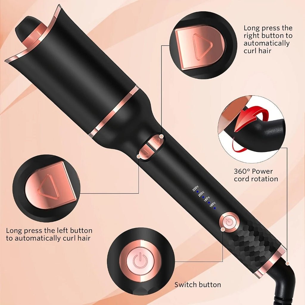 AeroCurl Pro 自动陶瓷旋转卷发棒，适用于所有发质