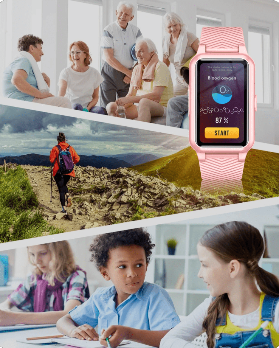 Chytré hodinky GuardianTrack GPS pro seniory s přesnou lokalizací, detekcí pádu a SOS tlačítkem