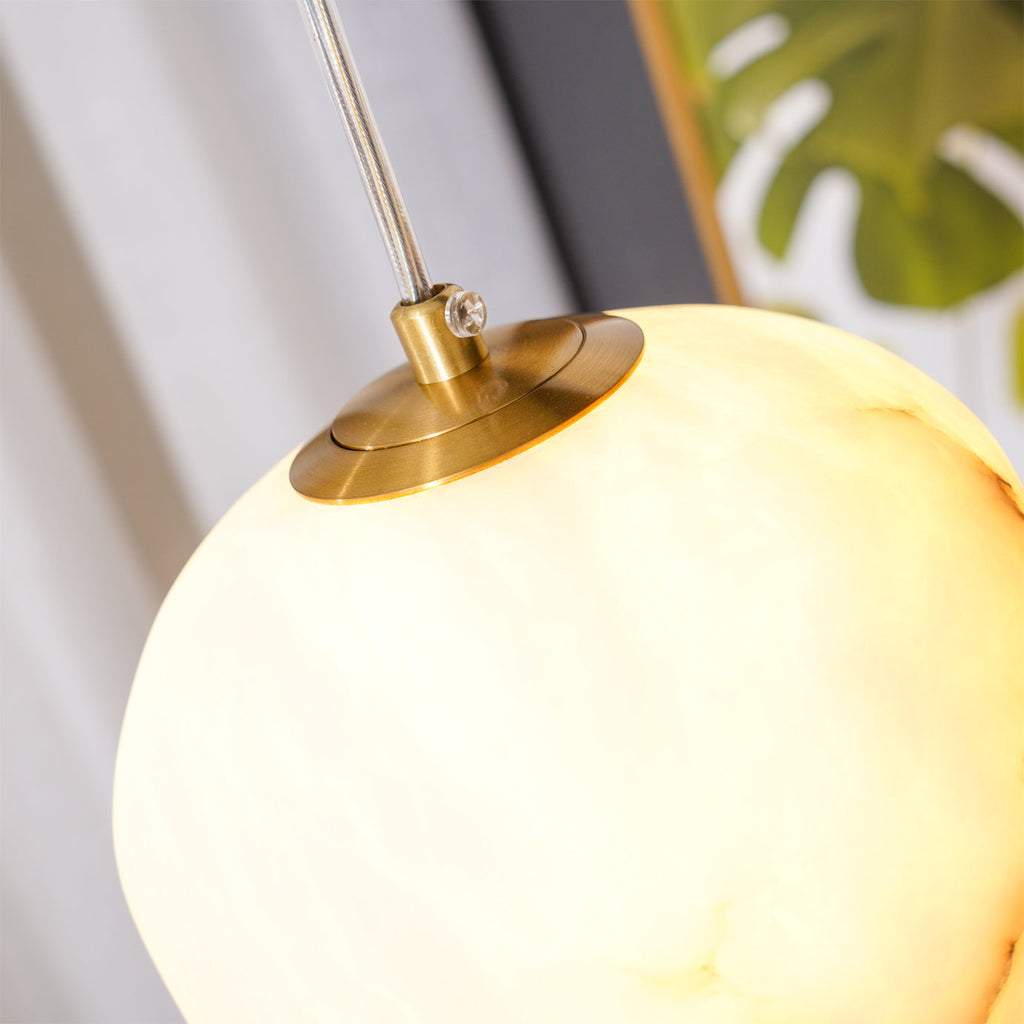 Lampada a sospensione Alabaster and Brass Goose