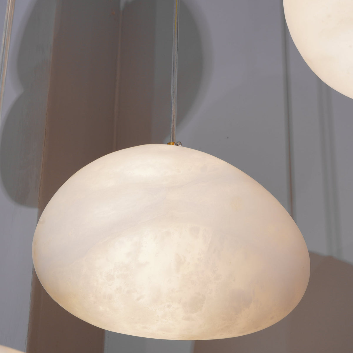 Lampada a sospensione Alabaster and Brass Goose