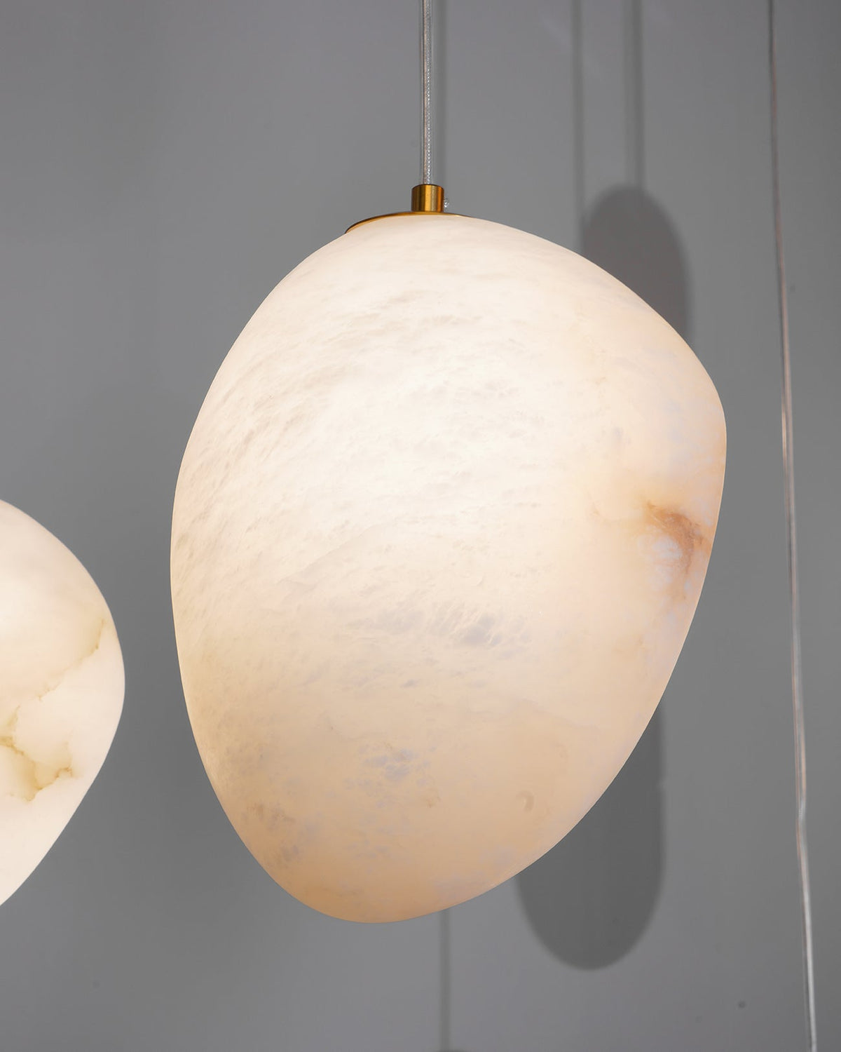 Lampada a sospensione Alabaster and Brass Goose
