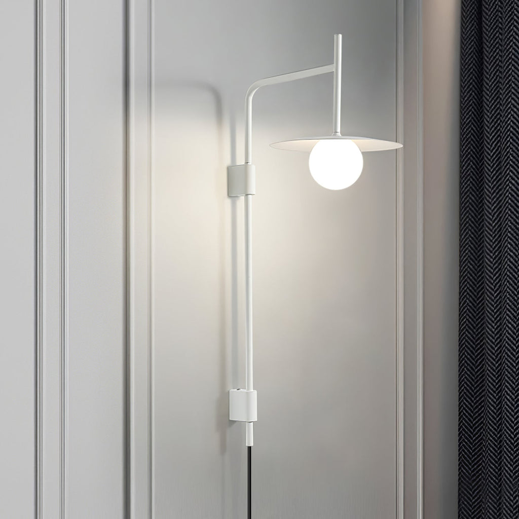 Gea Wandleuchte mit Schwenkarm und Stecksystem – geschwungenes Arm-Design, sanfte Beleuchtung