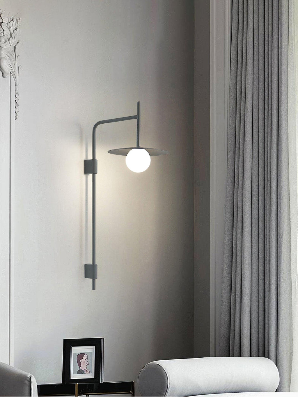 Gea Wandleuchte mit Schwenkarm und Stecksystem – geschwungenes Arm-Design, sanfte Beleuchtung