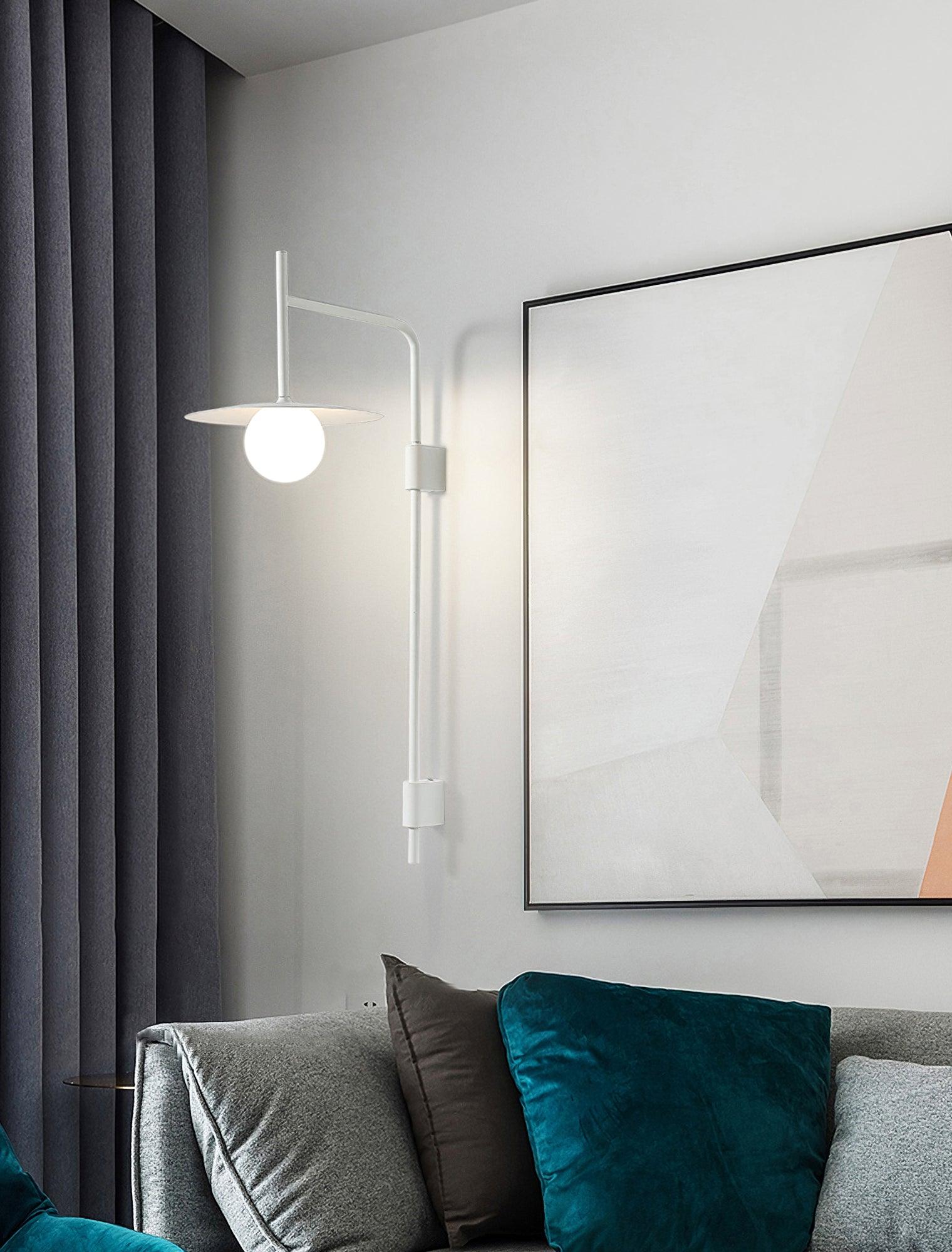 Gea Wandleuchte mit Schwenkarm und Stecksystem – geschwungenes Arm-Design, sanfte Beleuchtung