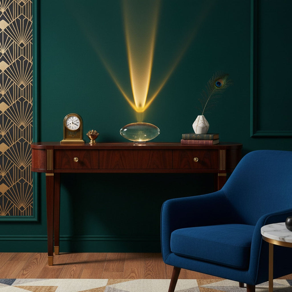 Atman Sculptural Table Lamp — Oval Silhouette, Soft Ambient Glow
