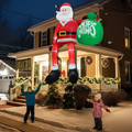 Giant 8 Foot LED Uppblåsbar Klättrande Tomte Premium Vattentät Utomhus Juldekoration