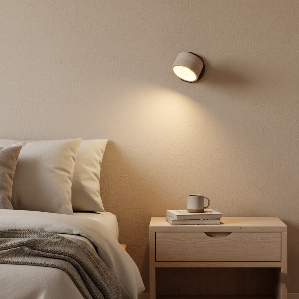 Minimalistické travertinové nástěnné svítidlo – nastavitelné osvětlení stěny