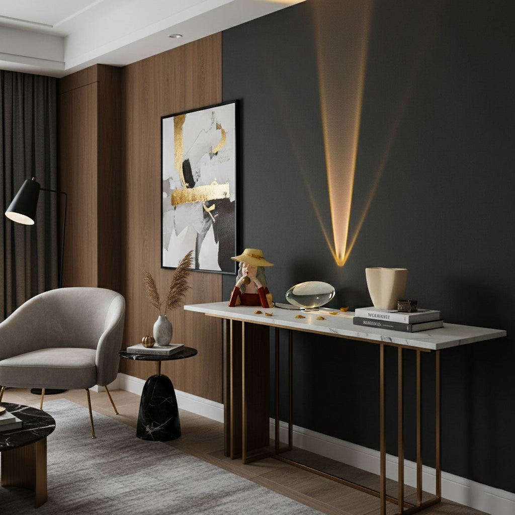 Atman Sculptural Table Lamp — Oval Silhouette, Soft Ambient Glow