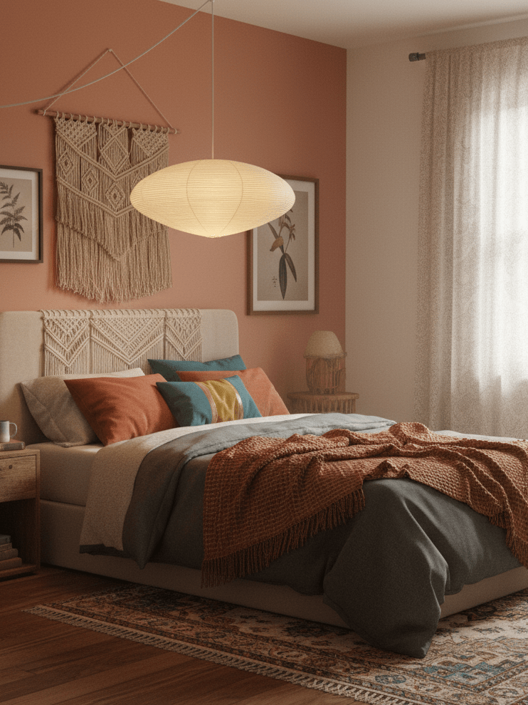 Handcrafted 15A Swag Light — Translucent Washi Paper Shade
