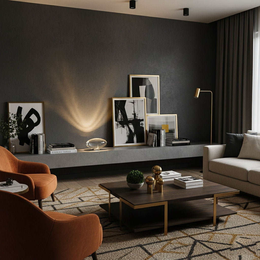 Atman Sculptural Table Lamp — Oval Silhouette, Soft Ambient Glow